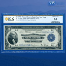 Fr.713 1918 $1 One Dollar FRBN New York "GREEN EAGLE", PCGS 63