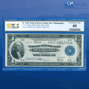 Fr.717 1918 $1 One Dollar FRBN Philadelphia "GREEN EAGLE", PCGS 40
