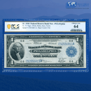 Fr.717 1918 $1 One Dollar FRBN Philadelphia "GREEN EAGLE", PCGS 64