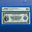 Fr.718 1918 $1 One Dollar FRBN Cleveland "GREEN EAGLE", PMG GEM 65 EPQ
