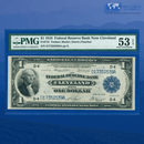 Fr.719 1918 $1 One Dollar FRBN Cleveland "GREEN EAGLE", PMG 53 EPQ