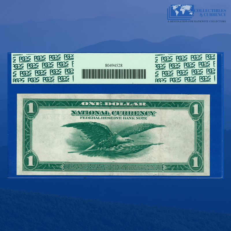 Fr.728 1918 $1 One Dollar FRBN Chicago "GREEN EAGLE", PCGS 30