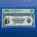 Fr.737 1918 $1 One Dollar FRBN Kansas City "GREEN EAGLE", PMG 25