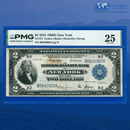 Fr.751 1918 $2 Two Dollars FRBN New York "BATTLESHIP", PMG 25 Comment