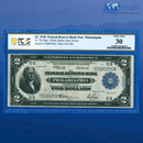 Fr.756 1918 $2 Two Dollars FRBN Philly "BATTLESHIP", PCGS 30