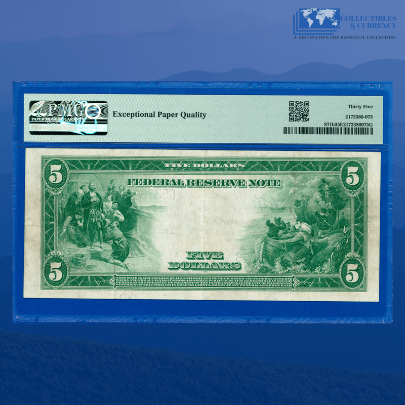 Fr.871b 1914 $5 Five Dollars FRN Chicago, PMG 35 EPQ