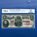 Fr.91 1907 $5 Five Dollars Bill "WOODCHOPPER" Legal Tender Note, PCGS 25