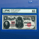Fr.91 1907 $5 Five Dollars Bill "WOODCHOPPER" Legal Tender Note, PMG 65 EPQ