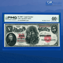Fr.91 1907 $5 Five Dollars "WOODCHOPPER" Legal Tender Note, PMG 40 EPQ