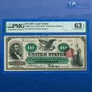 Fr.95b 1863 $10 Ten Dollars Legal Tender Note, PMG CU 63 EPQ
