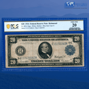 Fr.983a 1914 $20 Twenty Dollars FRN Richmond, PCGS 20