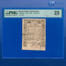 RI-294 Rhode Island May 1786 3 Shillings Colonial Currency, PMG 25 Comment
