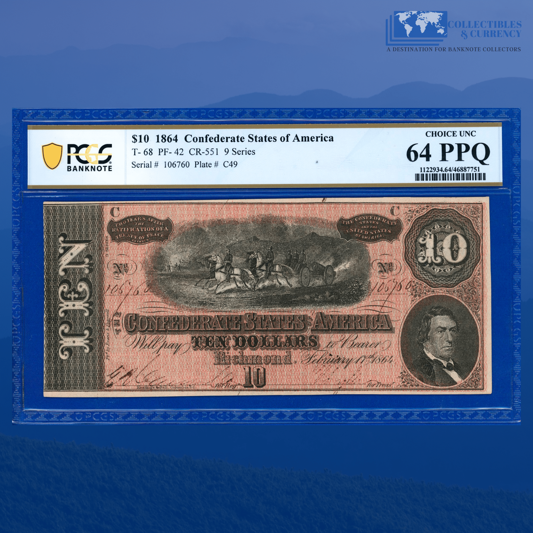 Collectible Confederate Currency - Rare Greyback Notes for Sale