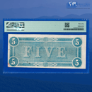 T-69 1864 $5 Confederate States Of America Currency, PMG 35