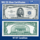 Silver Certificate / Very Fine 1953 $5 Silver Certificate Blue Seal - VF/XF Condition