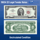 Legal Tender Note / Uncirculated 1963A $2 Legal Tender Note Red Seal - UNC Condition