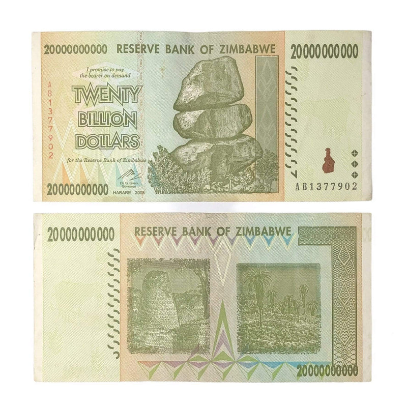Zimbabwean Dollar / Circulated 20 Billion Zimbabwe Dollar 2008 Circulated ( Bundle of 100 )