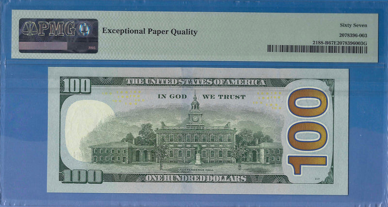 FRN / Uncirculated / 2013 2013 FRN $100 One Hundred Dollars Bill New York, MB41111114N, PMG 67
