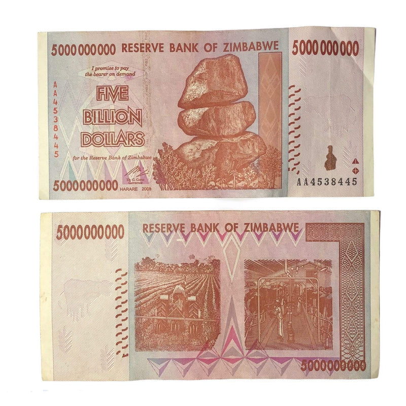 Zimbabwean Dollar / Circulated 5 Billion Zimbabwe Dollar 2008 Circulated ( Bundle of 100 )