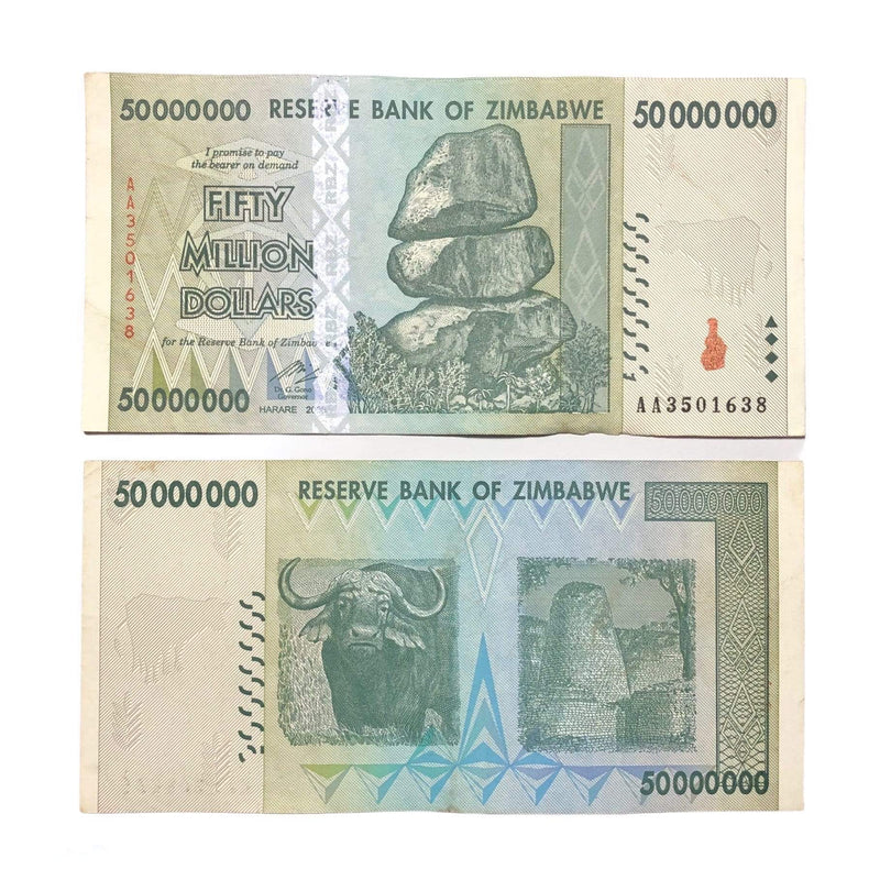 Zimbabwean Dollar / Circulated 50 Million Zimbabwe Dollar 2008 Circulated ( Bundle of 100 )