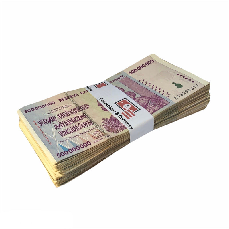 500 Million Zimbabwe Dollar 2008 Circulated ( Bundle of 100 )
