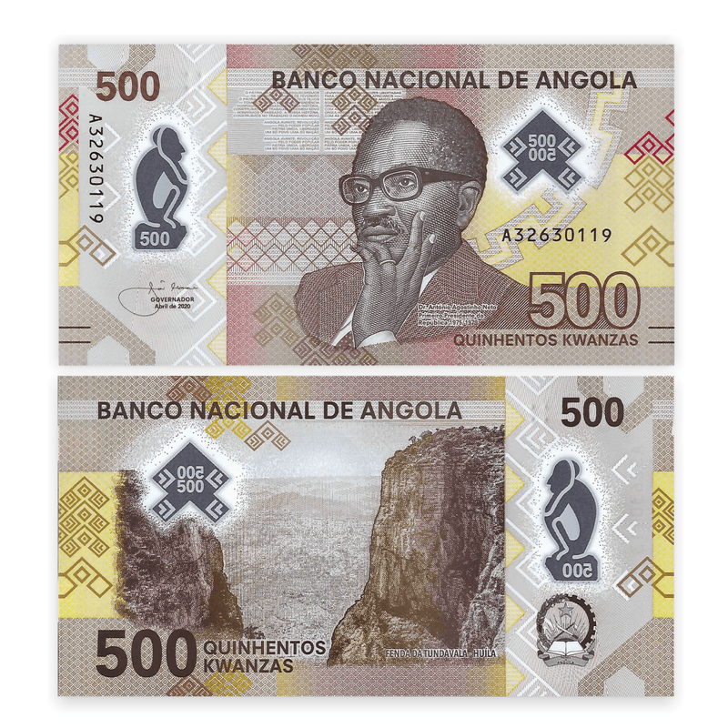 Angola Banknotes / Uncirculated Angola Set 5 Pcs 200-500-1.000-2.000-5.000 Kwanzas | P-New
