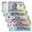 Angola Banknotes / Uncirculated Angola Set 5 Pcs 200-500-1.000-2.000-5.000 Kwanzas | P-New