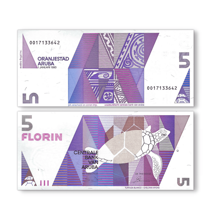 Aruba Banknote / Uncirculated Aruba 1990 5 Florin | P-6