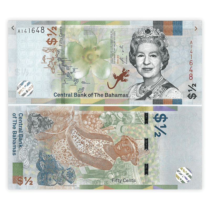 Bahamas Banknote / Uncirculated Bahamas 2019 1/2 Dollar | P-NEW