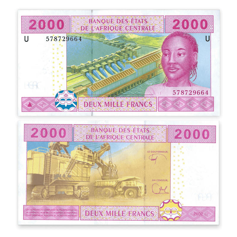 Central African Banknote / Uncirculated Central African States 2002 2000 Francs | P-613u