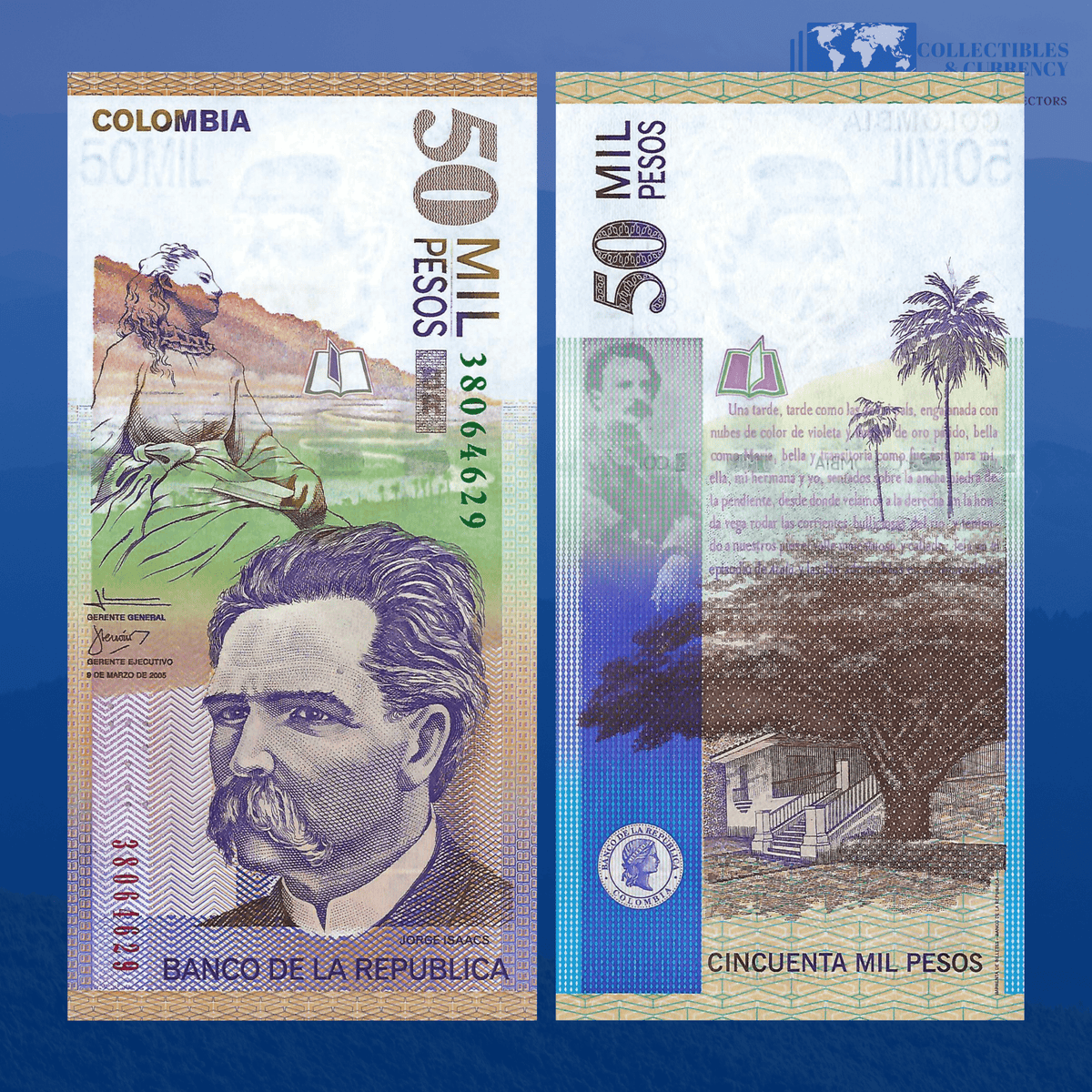 Colombia Set 6 Pcs 1000-2000-5000-10000-20000-50000 Pesos 2005/2015 |