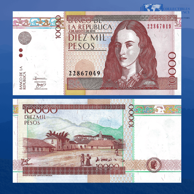 Colombia Banknotes / Uncirculated Colombia Set 6 Pcs 1000-2000-5000-10000-20000-50000 Pesos 2005/2015 | P-450/455