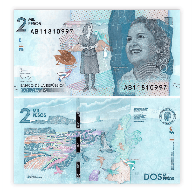 Columbia Banknotes / Uncirculated Columbia Set of 2 Pcs 2000-5000 Peso