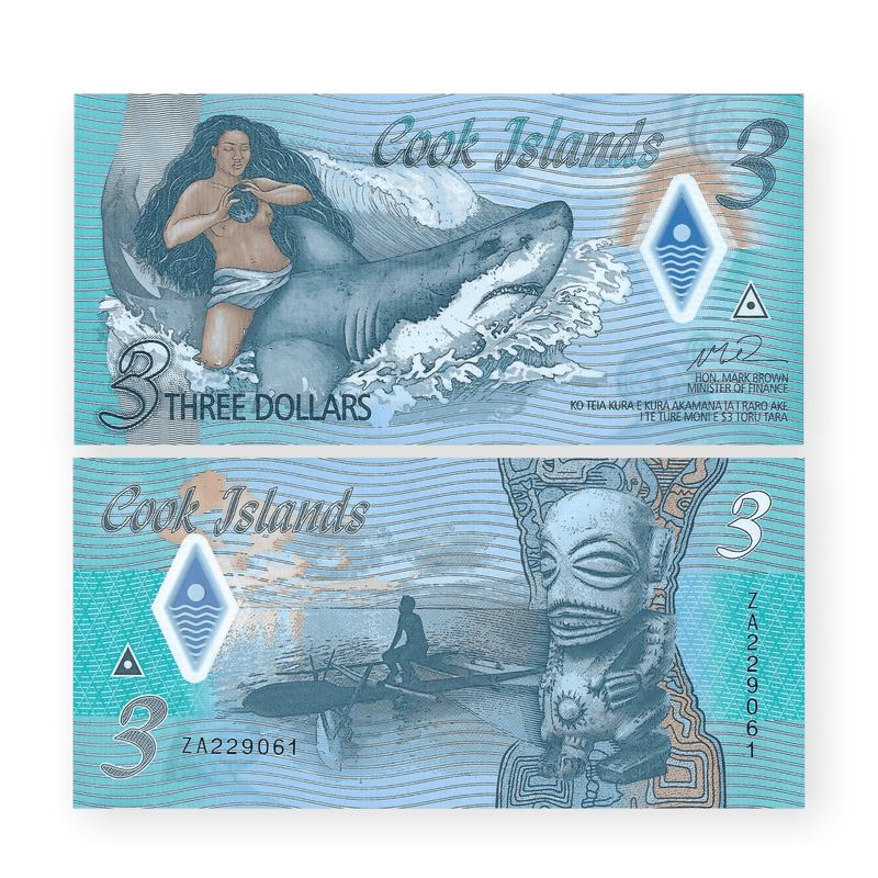 Cook Islands Banknote / Uncirculated Cook Islands 2021 3 Dollars Prefix ZA | P-New