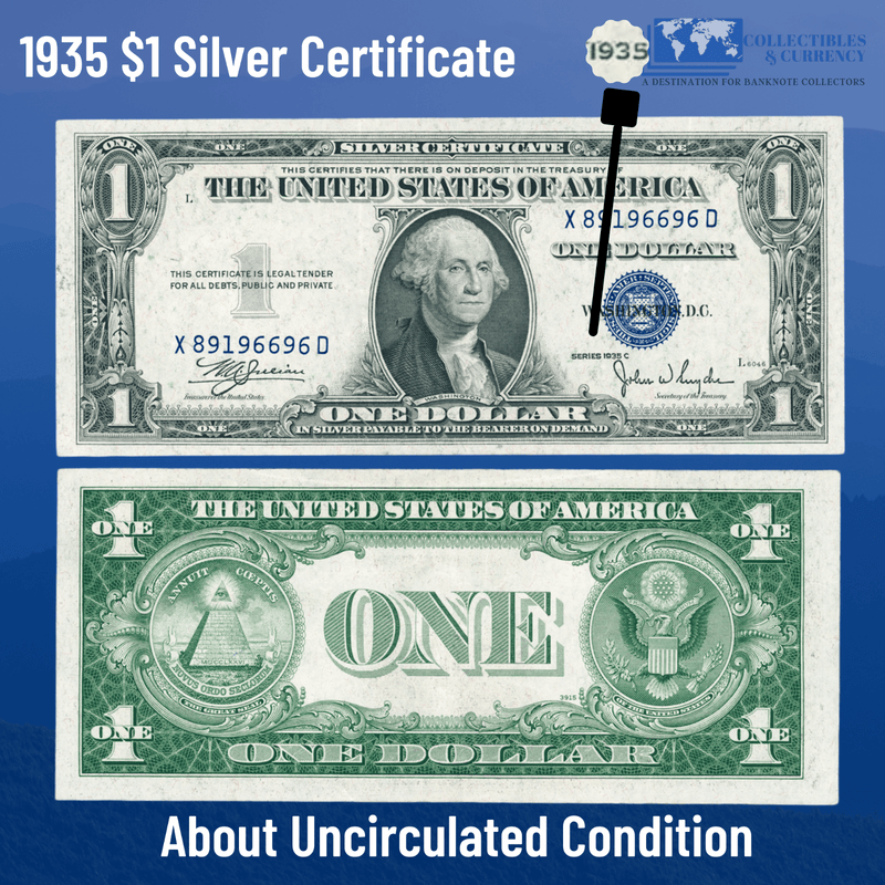 Copy of 1953 $5 Silver Certificate Blue Seal - VF/XF Condition