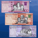 Dominica Banknotes / Uncirculated Dominican Republic Set 3 Pcs 50-100-200 Pesos 2019/2020