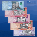 Dominica Banknotes / Uncirculated Dominican Republic Set 5 Pcs 50-100-200-1000-2000 Pesos 2019/2020