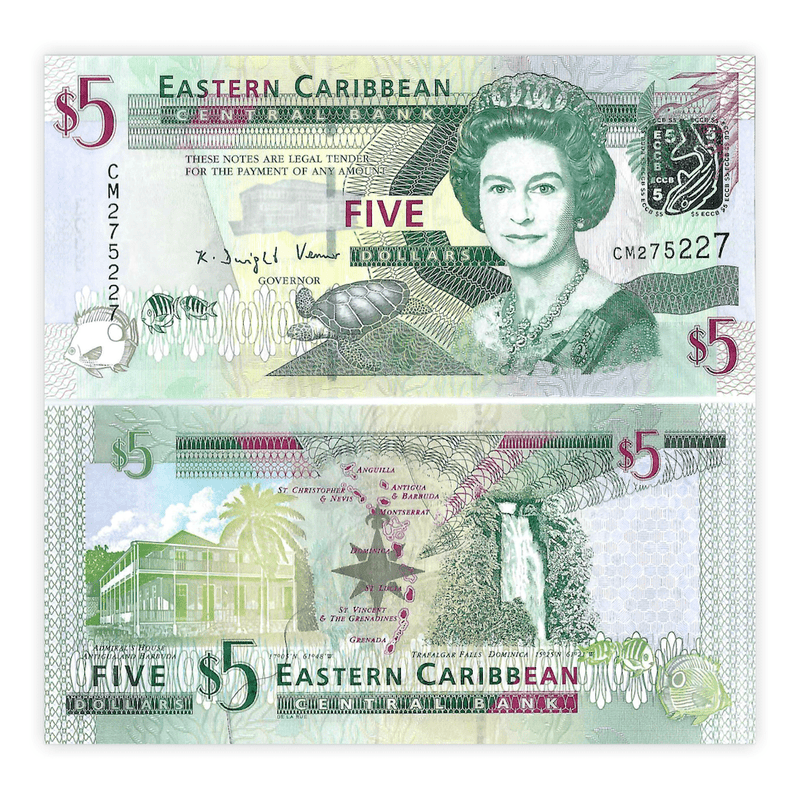 Easter Caribbean / Uncirculated Eastern Caribbean 2008 5 Dollars | P-47A