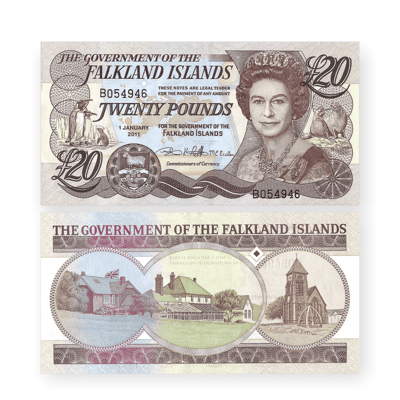 Falkland Islands Banknotes / Uncirculated Falkland Islands Set of 4 Pcs 5-10-20-50 Pounds