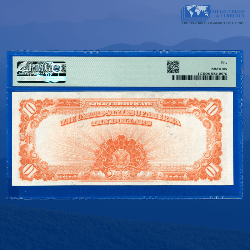 Fr.1173 1922 $10 Ten Dollars Gold Certificate "HILLEGAS NOTE", PMG 50