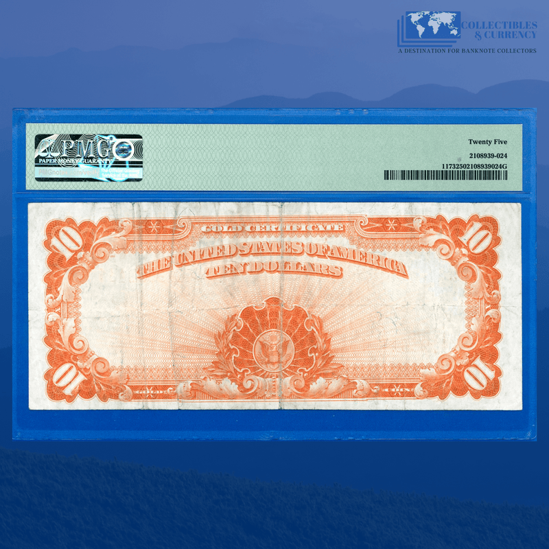 Fr.1173 1922 $10 Ten Dollars Gold Certificate, PMG 25