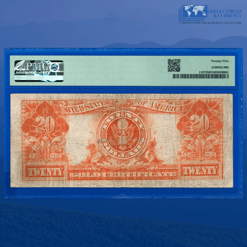 Fr.1187 1922 $20 Twenty Dollars Gold Certificate, PMG 25