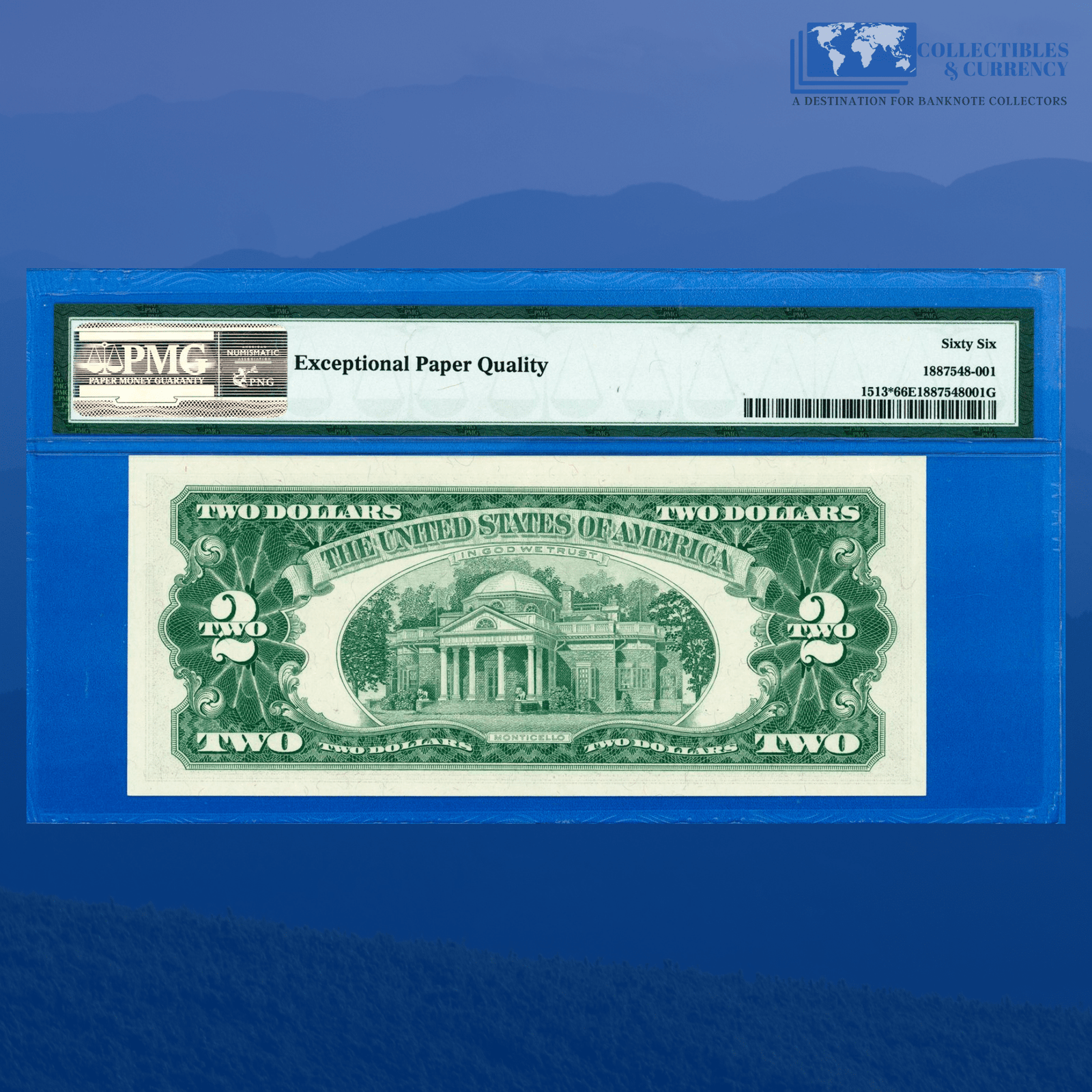 Fr.1513* 1963 $2 Two Dollars Legal Tender Star Note, PMG 66 EPQ