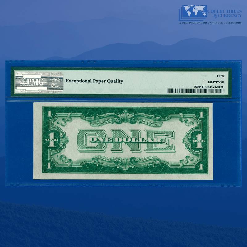 Fr.1600* 1928 $1 One Dollar Silver Certificate Star Note "FUNNYBACK", PMG 40 EPQ