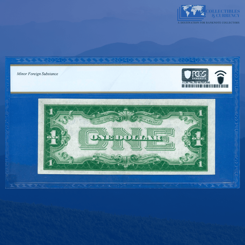 Fr.1602 1928B $1 One Dollar Silver Certificate "FUNNYBACK", PCGS 58