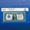 Fr.1602 1928B $1 One Dollar Silver Certificate "FUNNYBACK", PCGS 58