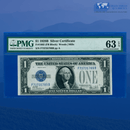 Fr.1602 1928B $1 One Dollar Silver Certificate "FUNNYBACK", PMG 63 EPQ