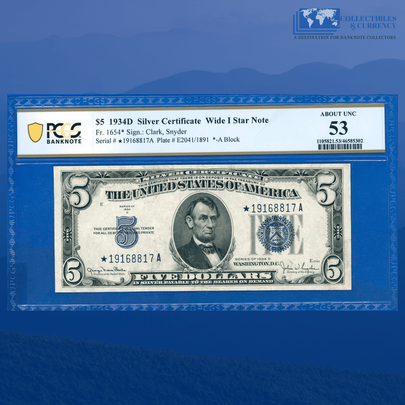 Copy of Fr.2306 1935A $1 Silver Certificate Yellow Seal "North Africa", PCGS 58