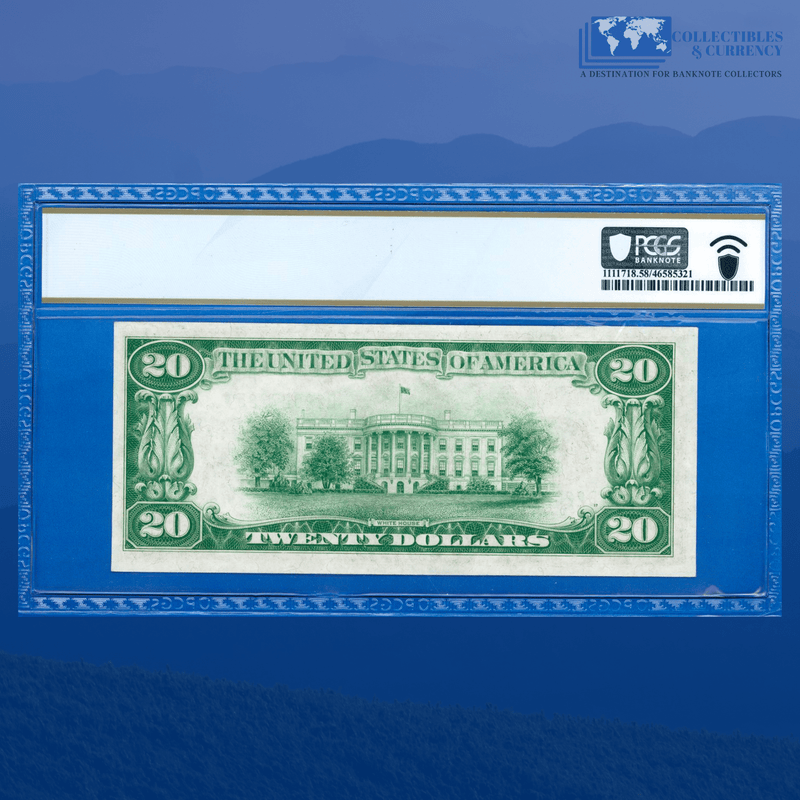 Fr.2052-B 1928B $20 Twenty Dollars Federal Reserve Note New York, PCGS 58
