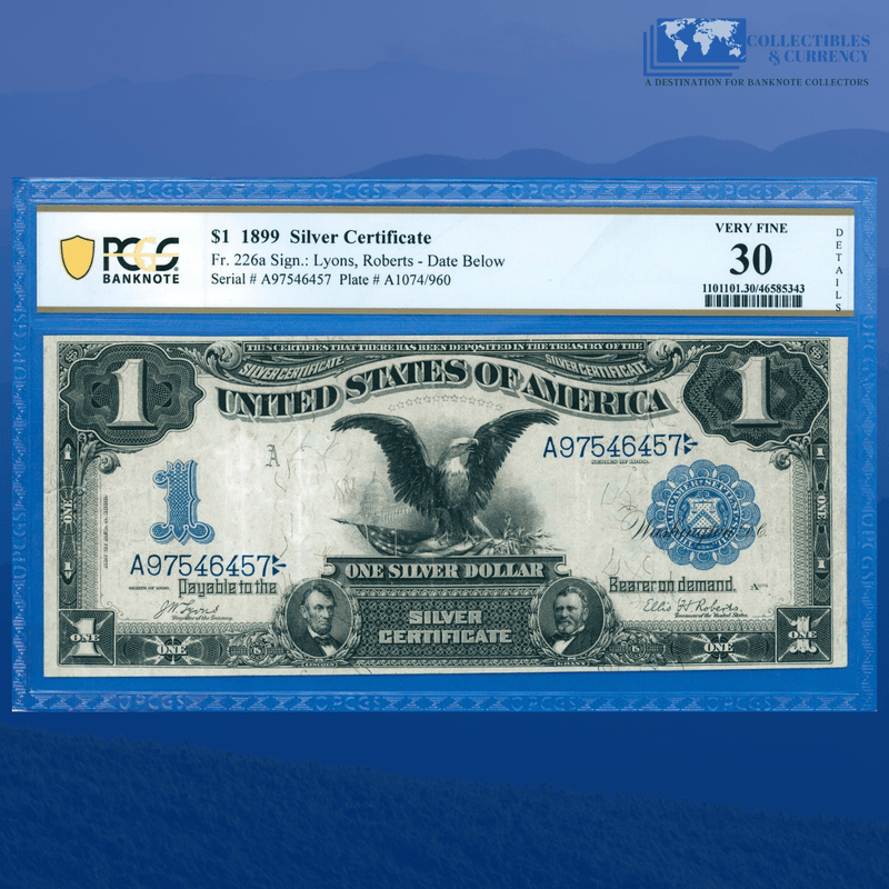 Fr.226a 1899 $1 One Dollar Silver Certificate "BLACK EAGLE", PCGS 30